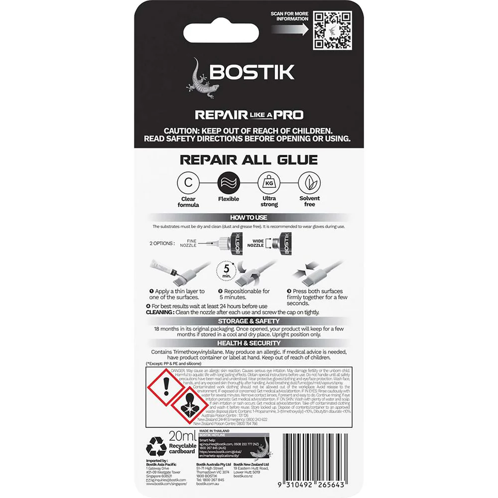 Bostik Repair All Multi-Purpose Adhesive 20ml - Image 2