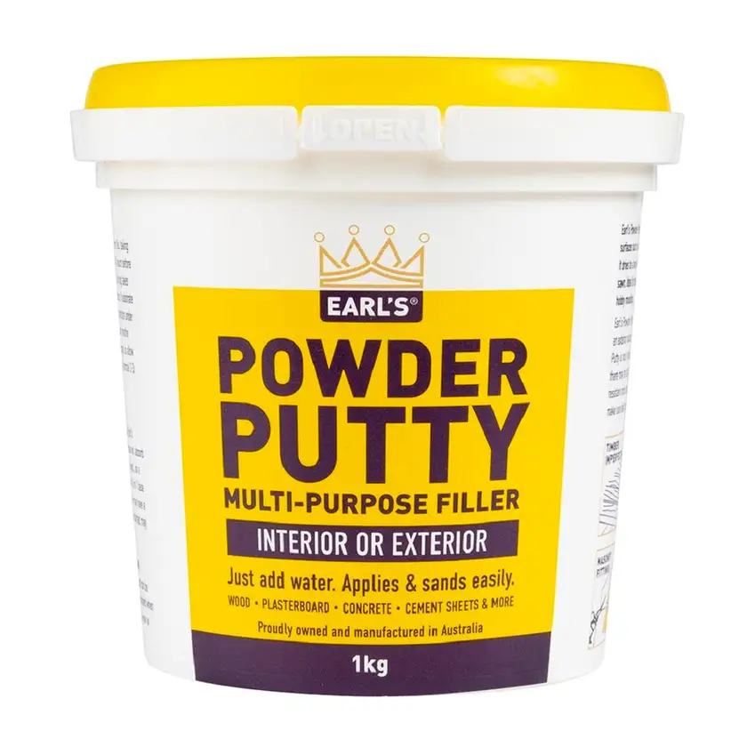 Earl’s Powder Putty – Mix-to-Use Interior & Exterior Filler (No Waste, Easy Sand) - Image 2