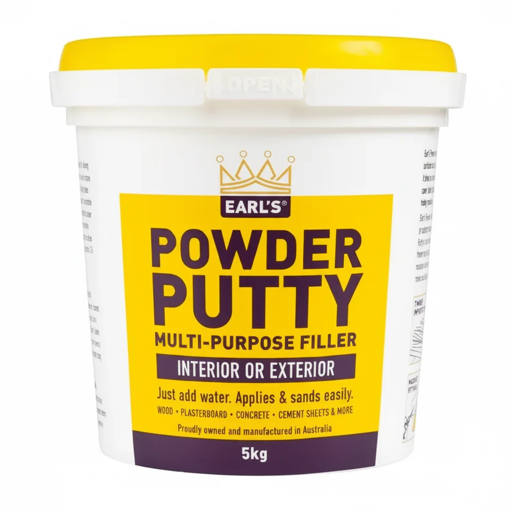 Earl’s Powder Putty – Mix-to-Use Interior & Exterior Filler (No Waste, Easy Sand) - Image 3