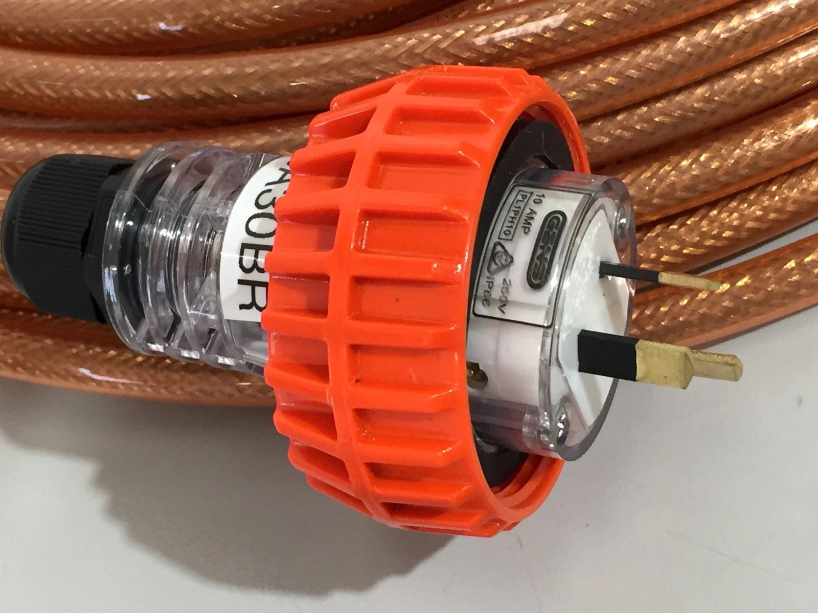Extension Lead Braided 3 Pin 10 Amp Flat Pin Straight Plug 30 metre 1.5mm Clear cable 240V - Image 6