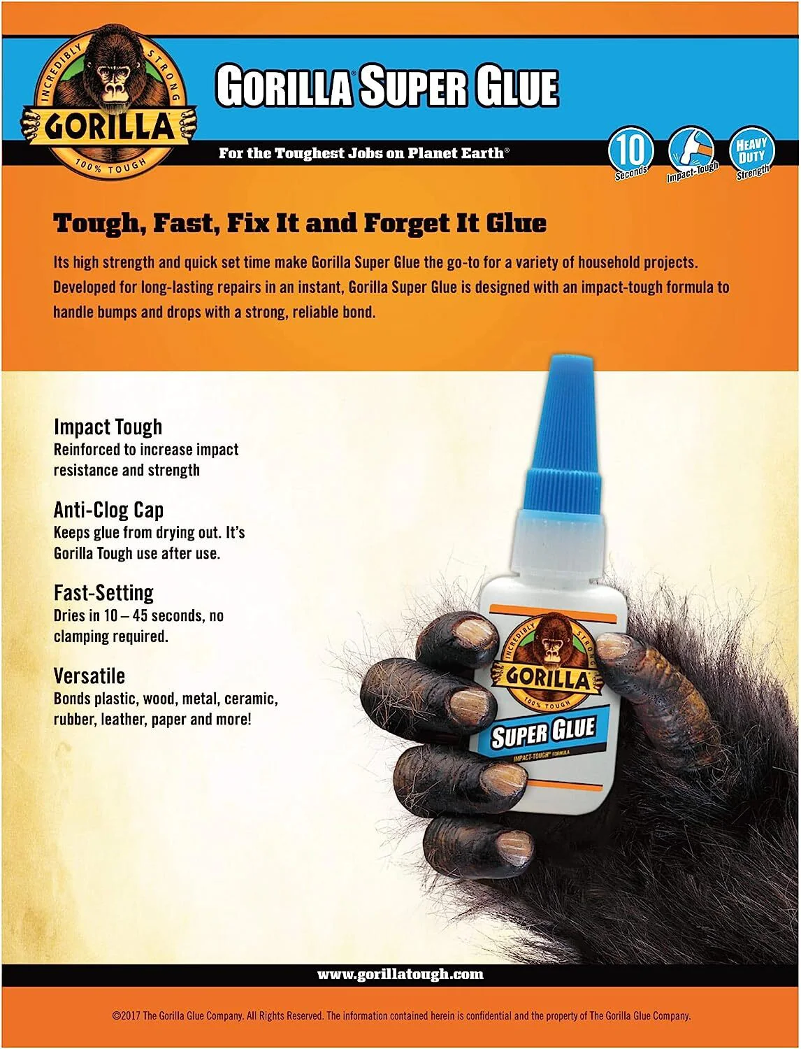 Gorilla Super Glue 10 Seconds Impact Tough 15g - Image 3