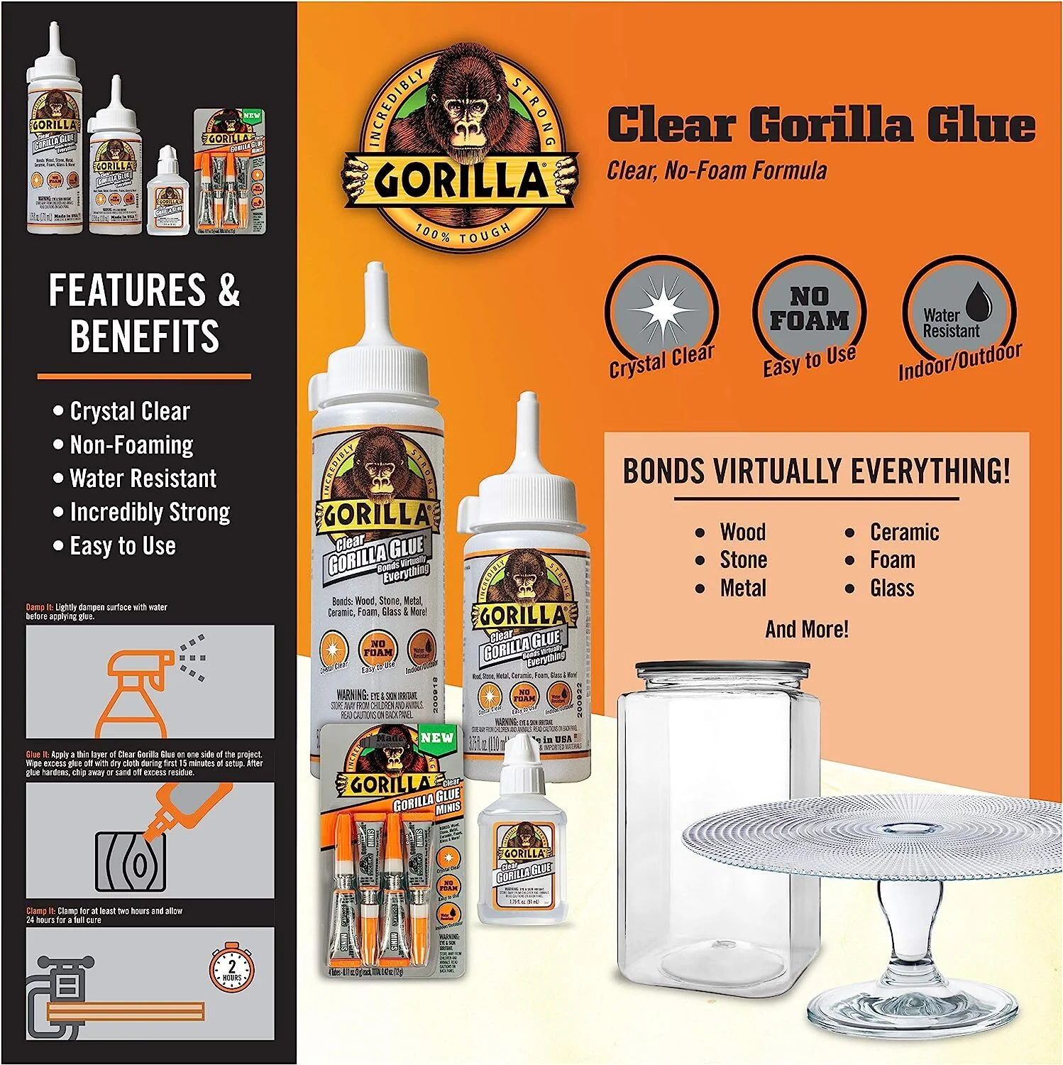 Gorilla Super Strong Dries Clear Glue 110ml - Image 5