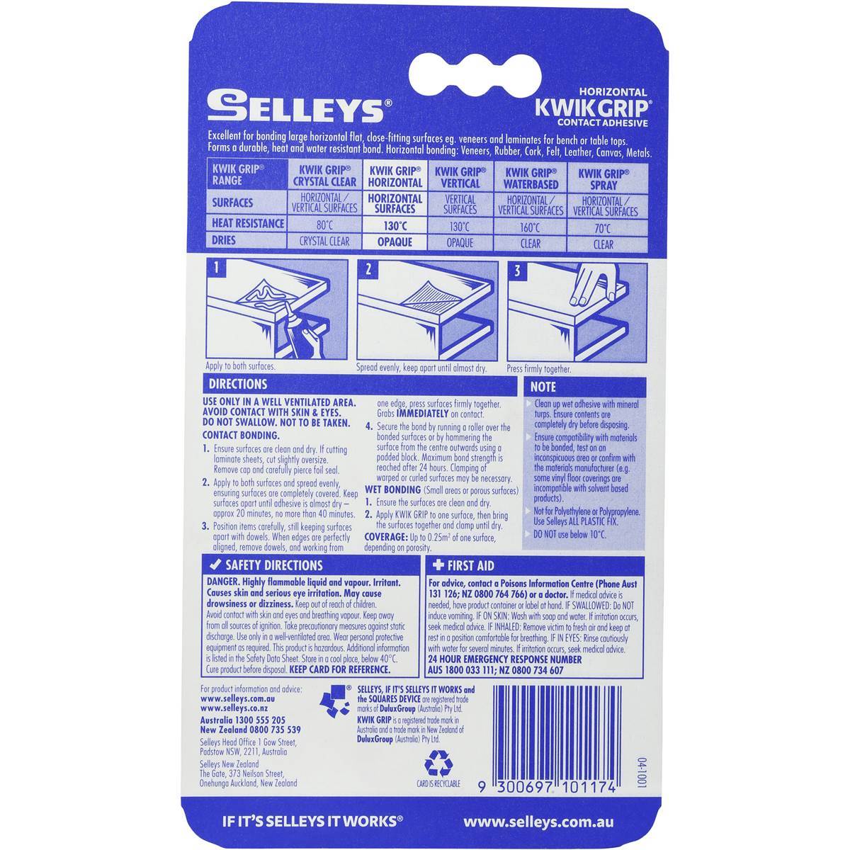 KwikGrip Horizontal Contact Adhesive Heat and Water Resistant Broad Flat Surfaces 50ml - Image 2