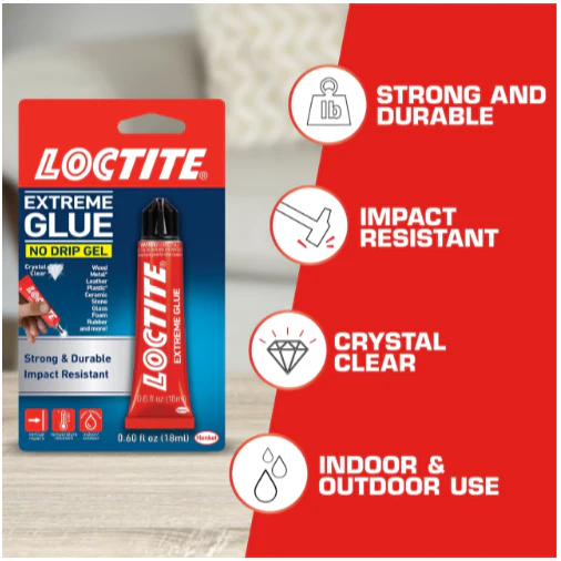 Loctite Extreme Glue No Drip Gel Crystal Clear Temperature Resistant - Image 2