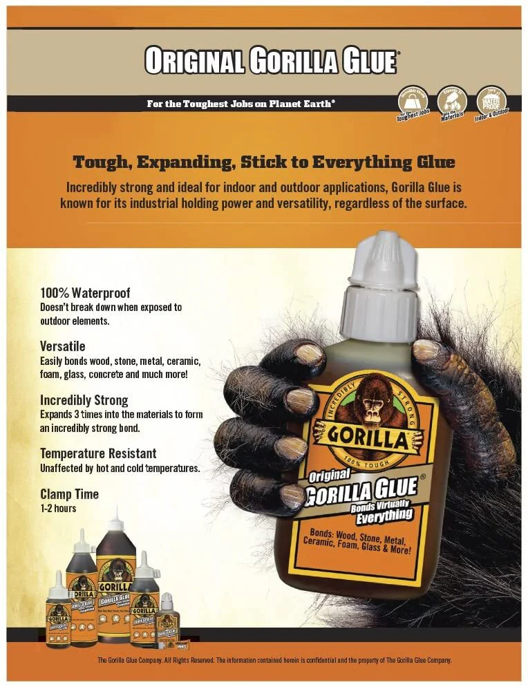 Original Gorilla Glue Minis Bonds Virtually Everything Water Proof x 4 tubes - Image 3