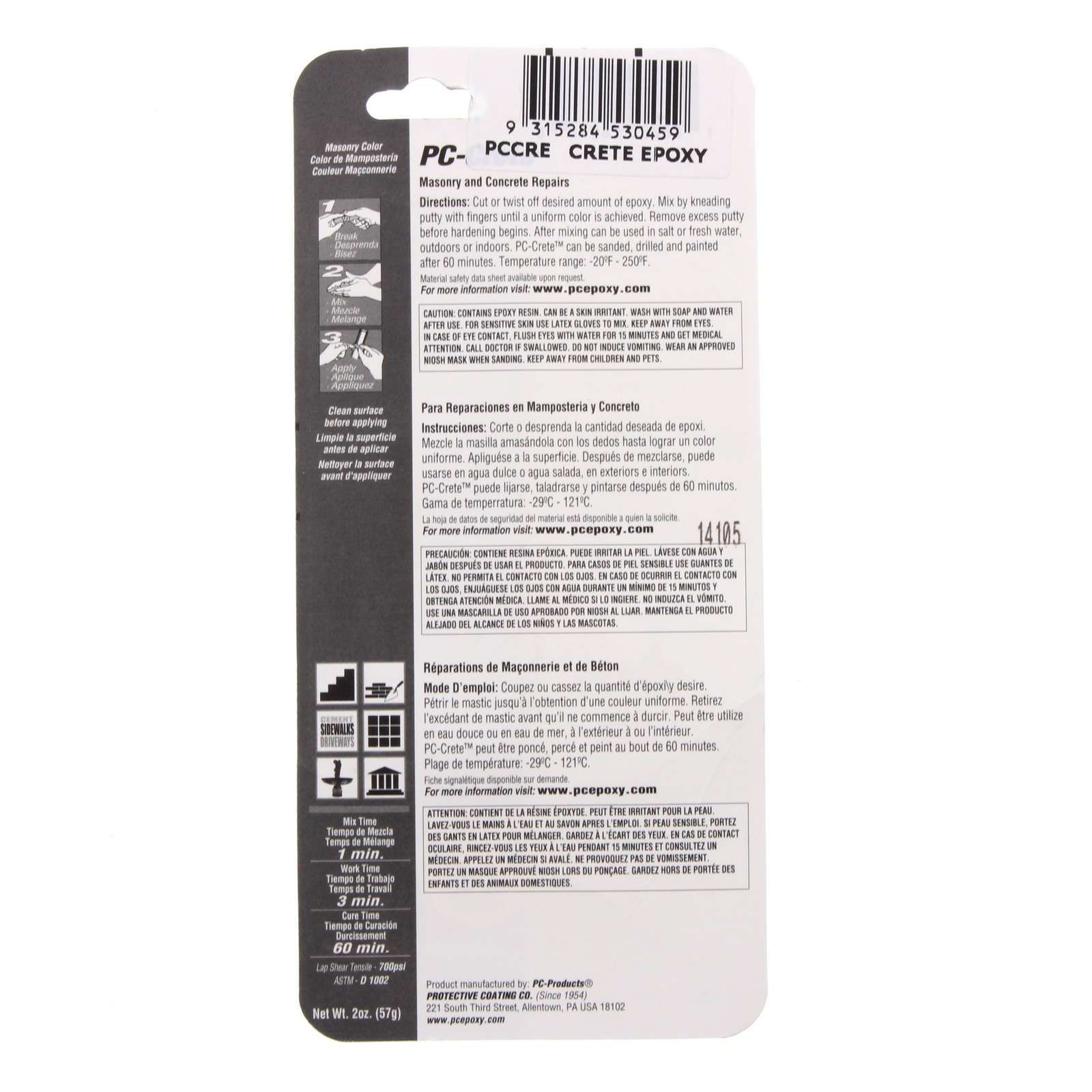 PC Fix PC Crete Expoxy Mouldable 3 minutes Waterproof Masonry Concrete 57g - Image 2
