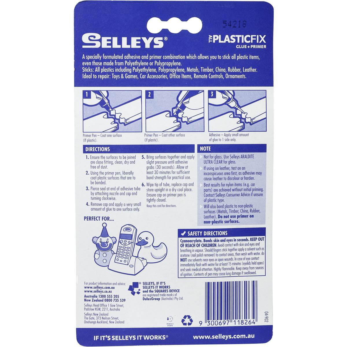 Selleys All Plastics Glue - Strong and fast bond Perfect For Broken Toys (Glue + Primer) 3ml - Image 2