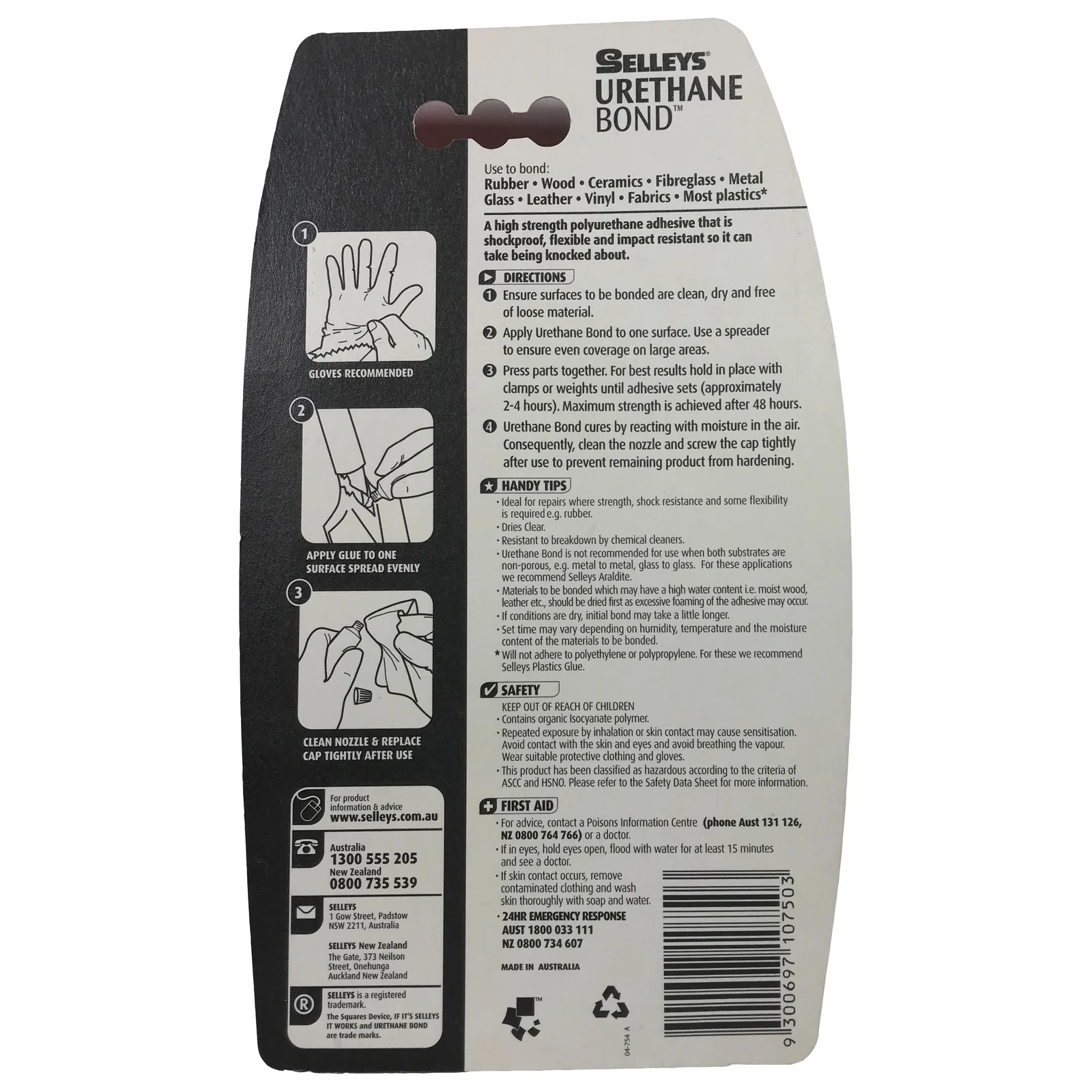 Selleys Urethane Bond Weather and shock proof - Fix Garden Tools, Car Covers, Sports Equipment 30ml - Image 2
