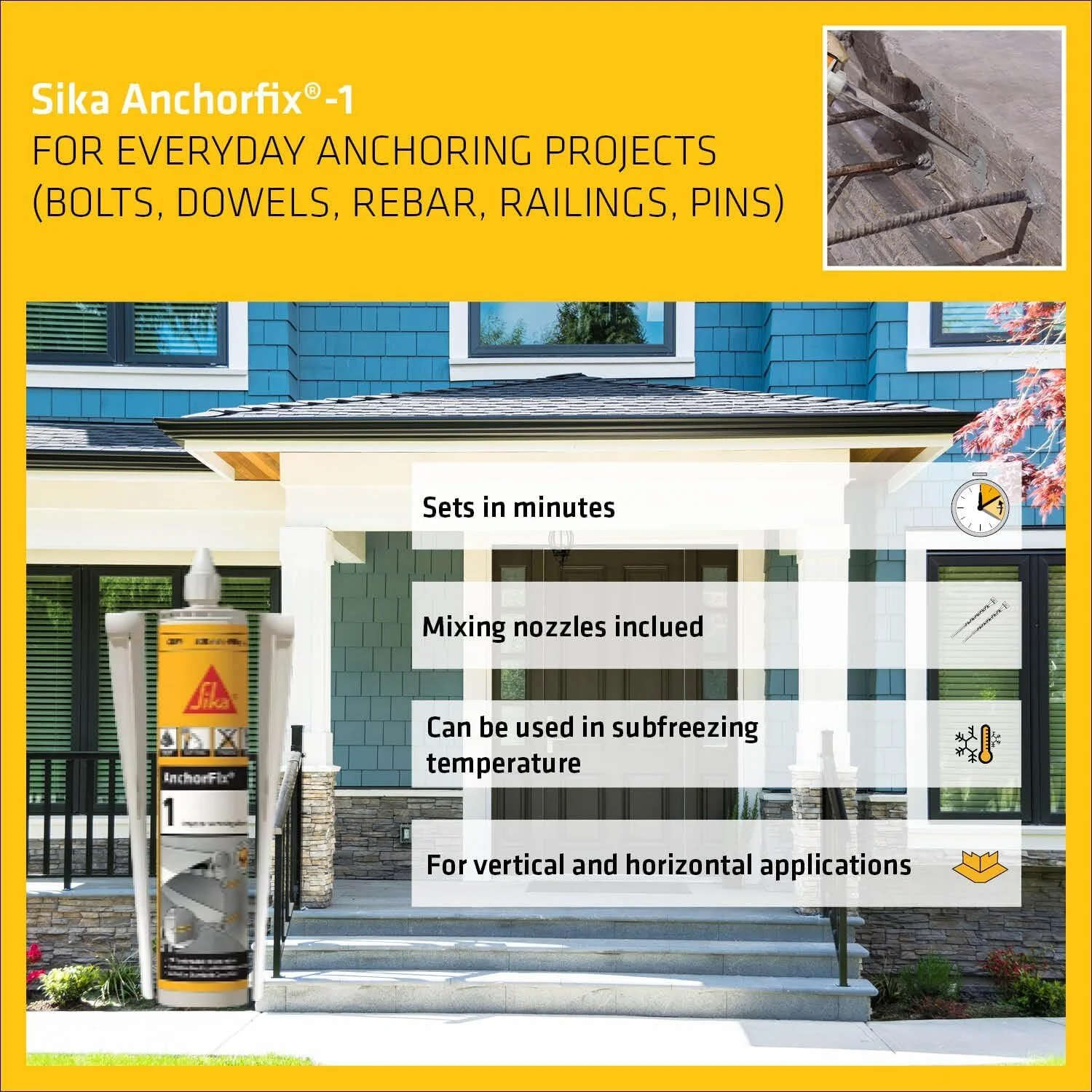 Sika AnchorFix®-1 Pro - High-Performance Styrene-Free Anchoring Adhesive for All Conditions - Image 3