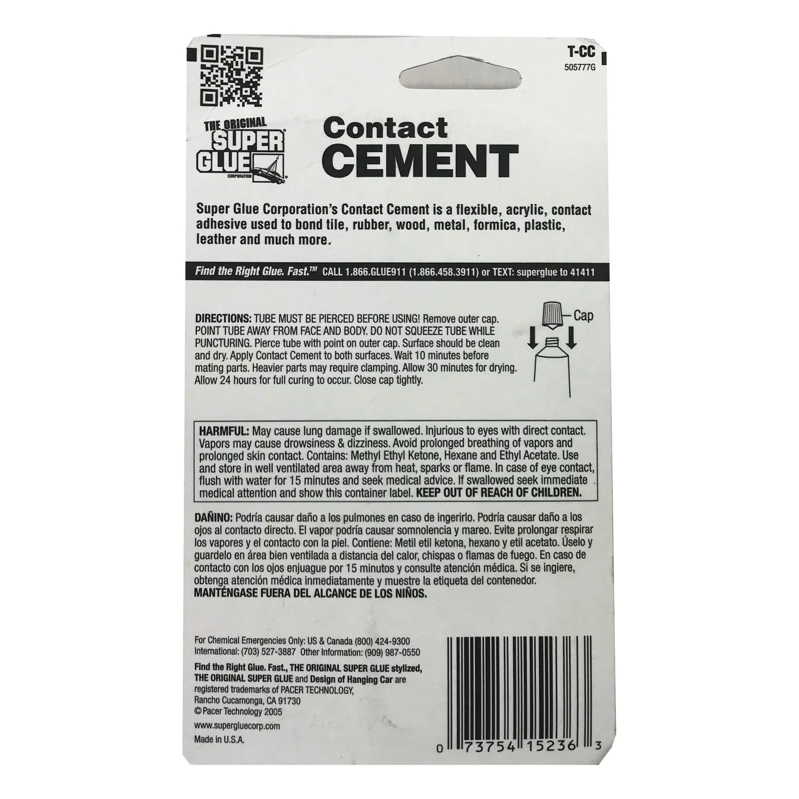 The Original Super Glue Contact Cement Flexible Contact Adhesive 29.5ml - Image 2