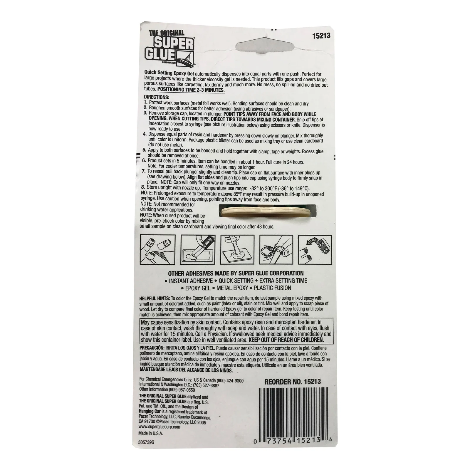 The Original Super Glue Quick Set Gel Epoxy 5 minutes Gap Filler 28.3g - Image 2