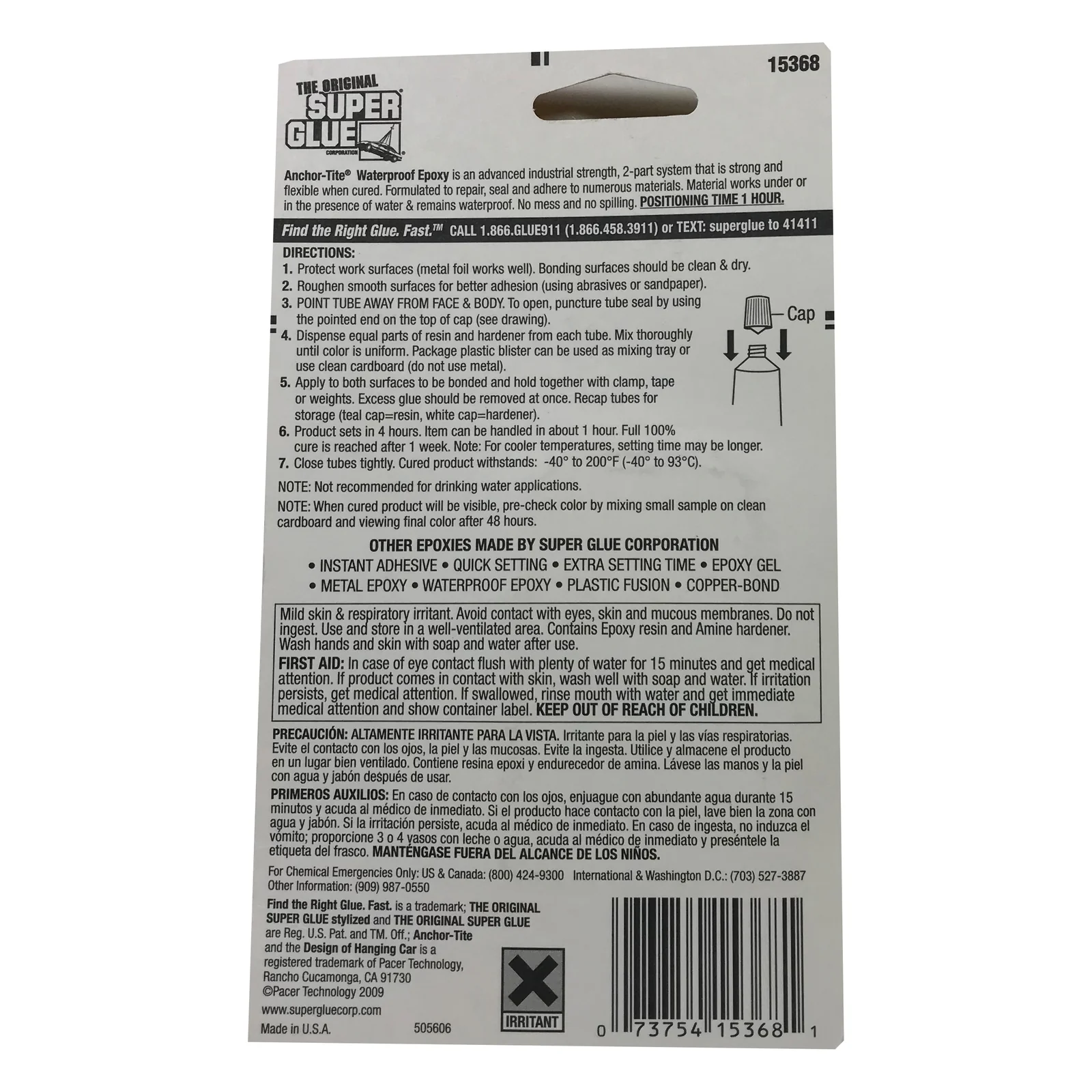 The Original Super Glue Single Use 4 Hours Anchor-Tite Waterproof Epoxy 4g - Image 2