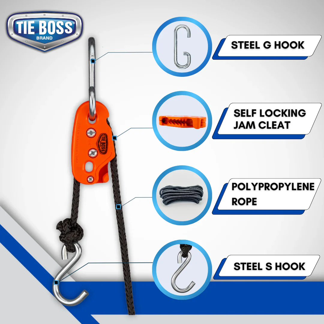 Tie Boss 1/4 In Tie Down 68 kg Max Load - Image 8
